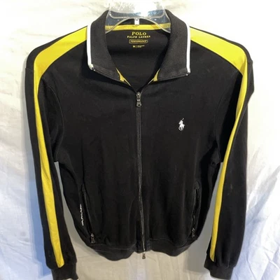 Chaqueta para correr Polo Ralph Lauren para hombre talla mediana negra ropa deportiva  Foto 1 de 4