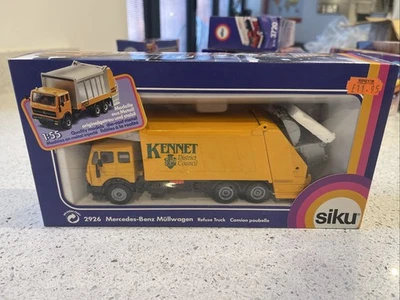 VINTAGE SIKU #2926 MERCEDES BENZ REFUSE TRUCK KENNET 1:55  WEST GERMANY  - Image 1 of 4