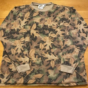 Vintage Kelly Kamo Tru-Leaf Long Sleeve Pocket T Shirt Size XL - Picture 1 of 8