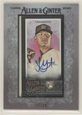 2020 Topps Allen & Ginter's X Framed Mini /20 Jordan Yamamoto Rookie Auto RC - Image 1 of 2