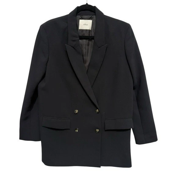 Aritzia Wilfred Cherrelle Oversized Double Breasted Blazer Black Size Small - Image 1 of 4
