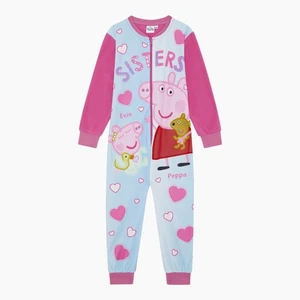Girls Peppa Pig One Piece Baby Evie Sisters Pink Size 12m- 8 Years Long Sleeved - Picture 1 of 3
