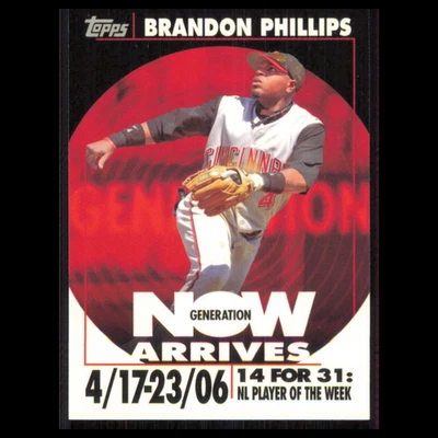 Tarjeta de béisbol Brandon Phillips #GNV17 2007 Topps Cincinnati Reds MLB casi nueva Foto 1 de 3