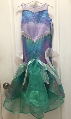 Disguise Disney The Little Mermaid Ariel Girls Premium Costume Gown Size S 4-6X - Image 1 of 4