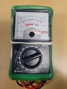 MULTÍMETRO ANALÓGICO GREENLEE AM-6 con cables AC/DC 300 V MAX - Imagen 1 de 2