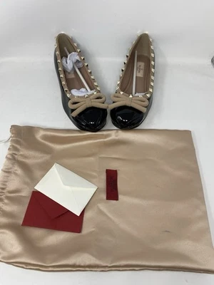 Valentino Garavani Rockstud Patent Leather Ballerinas size 38 V11 - Image 1 of 4