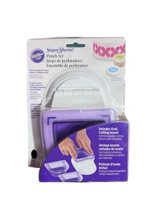 Wilton Cake Decorating Fondant Sugar Sheets Oval Shape Punch Cutter Set NIP - Picture 1 of 2