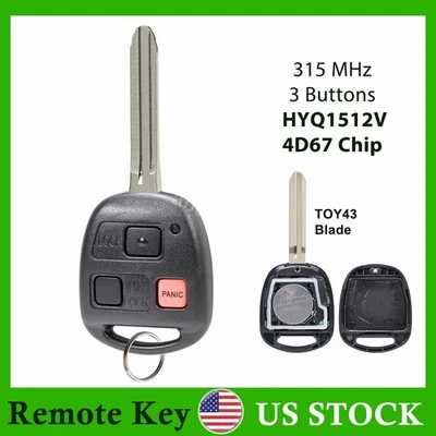 Llavero de entrada remoto para Toyota Land Cruiser 2003 2004 2005 2006 2007 HYQ1512V Foto 1 de 4