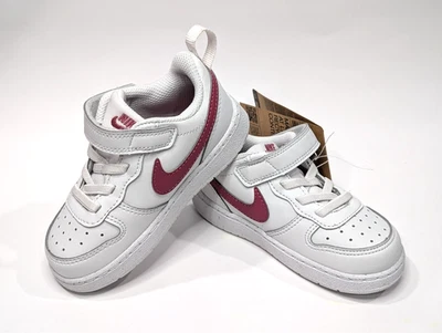 Nike Court Borough Low Recraft (TD) Platinum/Beet Toddler Girl's Sneaker-Asst Sz - Image 1 of 4