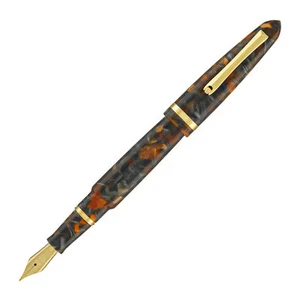 Montegrappa Venetia Fountain Pen in Havana Amber - Medium Point - NEW in Box - Picture 1 of 1