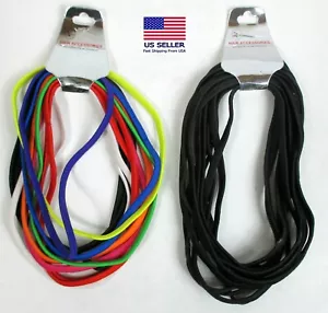 LOT OF24 pcs---- 5 MM WIDE HEAD BAND,HEAD WRAP ,PONYTAIL HOLDER ELASTIC-HBS621 - Picture 1 of 4