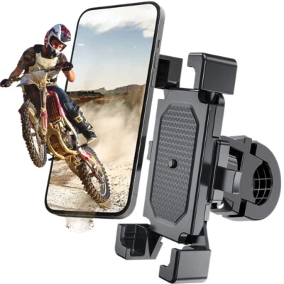 Motorcycle Bicycle Bike Handlebar Phone Mount Holder Bracket for iPhone Samsung - Image 1 of 4