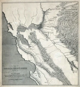 Carte des districts miniers Californie 1849 - Photo 1 sur 3