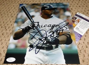 FRANK THOMAS SIGNED 8X10 PHOTO JSA AUTOGRAPH WHITE SOX BASEBALL THE BIG HURT - Picture 1 of 1