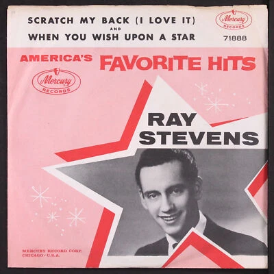 RAY STEVENS: scratch my back / when you wish upon a star MERCURY 7" Single - Image 1 of 4