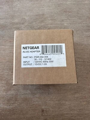 NETGEAR PWR- 002-004 AC Power Supply Adapter Charger Cord Output 12V 1.2A NEW - Image 1 of 4