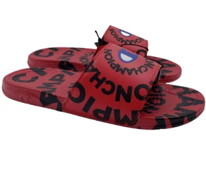 Kids Size 4Y - Champion Mega Slide AOP Swirl Graphic Slides Red Black - Picture 1 of 7