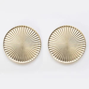 Futagami Pair of Handcrafted Ihada Metal Solid Brass Coasters - Kobo Light Beam - Picture 1 of 4
