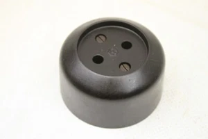 1 X Old Socket Round Exposed Bakelite Vintage Without Schuko Black Cover - Picture 1 of 8