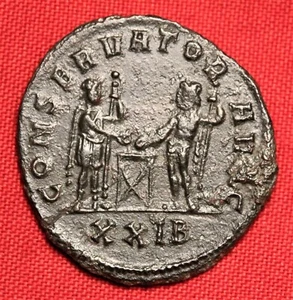 Ancient Roman Bronze Diocletianus Antoninianus Coin - CONSERVATOR AVGG - Picture 1 of 2