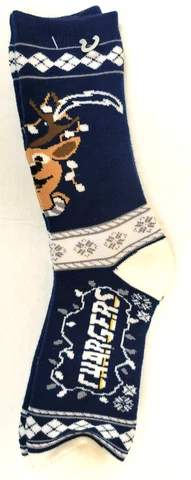 NFL Los Angeles Chargers Ugly Sweater Socks, New (REINDEER) Cover