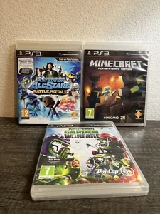PlayStation 3 Game Bundle: Minecraft, Playstation All Stars, Plants Vs Zombies - Picture 1 of 8