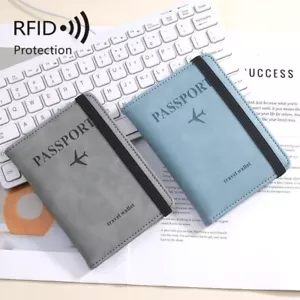 Slim Leather Travel Passport Wallet Holder RFID Blocking ID Card Case Cover - Picture 1 of 8