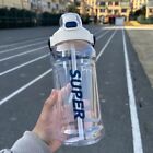 with Straw Graduated Water Cup Gym Plastic Cup  For Outdoor Travel