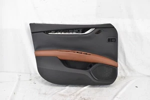 ๐ 14-17 Maserati Ghibli Front Left Side Complete Interior Door Panel Black OEM - Picture 1 of 24