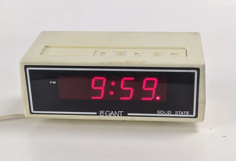 Vintage 1980's LeGant Montgomery Ward LED Alarm Clock Retro Decor Cover