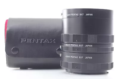 【TOP MINT in Case】 Pentax 6x7 67 Auto Extension Tube Ring Set 1 2 3 from JAPAN - Image 1 of 4