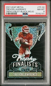 2021 LEAF METAL TREVOR LAWRENCE TROPHY FINALISTS BLACK MOJO ROOKIE 3/4 - Picture 1 of 2