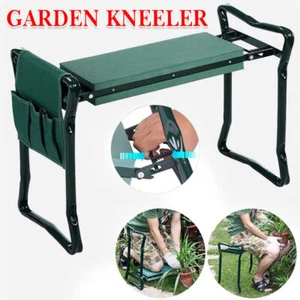 3-IN-1 Garden Kneeler Kneeling Padded Pads Seat Stool w/ Gardening Work Tool Bag - Picture 1 of 12