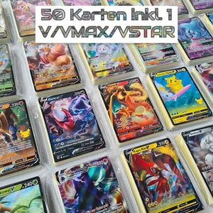 50 Pokemon Karten - Seltene V / EX Garantiert - Sammlung Deutsch & Mint - Bild 1 von 1
