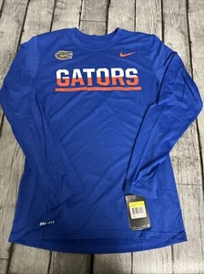 NWT Men’s Nike Florida Gators Long Sleeve Dri Fit Tee Small Royal Blue - Picture 1 of 9