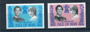 GB Isla de Man 1981 Boda Real conjunto completo de sellos. MNH. Sg 202-203 - Imagen 1 de 2