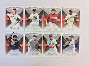 2007 UPPER DECK MLB 6 CARD RC SET + 1 NL & AL ROOKIE OF THE YEAR CARDS - Imagen 1 de 2