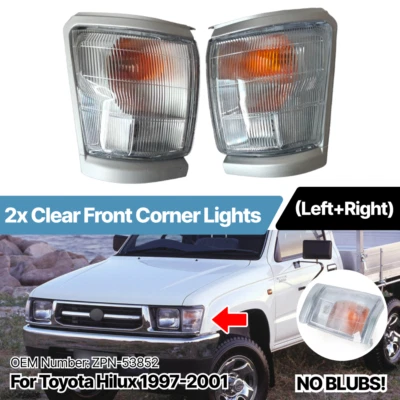 Clear Corner Light Repeater Indicator Parking Signal For Toyota Hilux 1997-2001 - Image 1 of 4