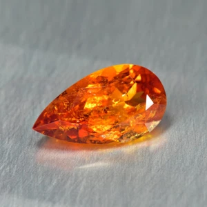 2.22Ct Pear_Shimmering Fanta Orange Color Unheated Clinohumite From Tajikistan - Picture 1 of 1