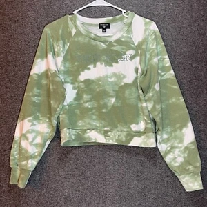 TRUE RELIGION Sweater Women s Medium Tie dye Shrunk Raglan Sweatshirt Ladies. - Picture 1 of 10