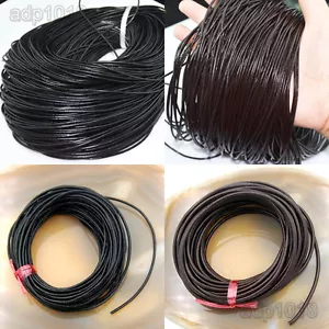 Genuine Leather Cord Thread For Diy Bracelet Necklace Jewelry Making 10M &100M - Picture 1 of 10