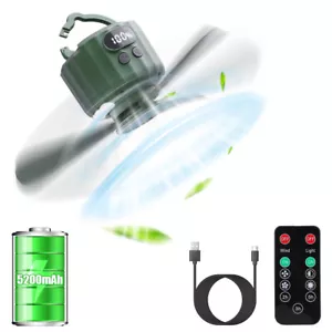 Portable Camping Fan 3 In 1 Rechargeable USB Tent Fan w/LED Light Hanging 5200mA - Picture 1 of 12