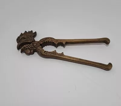 Vintage Brass Rooster Chicken Nutcracker Crab Cracker Bottle Opener - Image 1 of 2