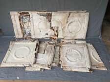 43 SQft  Antique Tin Ceiling Pieces Shabby Tile Chic VTG Crafts 153-23A