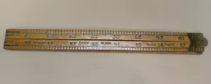 Vintage Lufkin Nr. 3851 Buchsbaum und Messing 36 Zoll Klapplineal Lineal - Bild 1 von 5