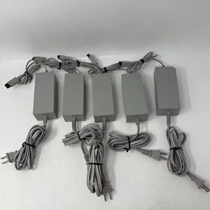 Lot of 5 Official OEM Nintendo Wii AC Power Supply Adapter Cord RVL-002 TESTED - Picture 1 of 9