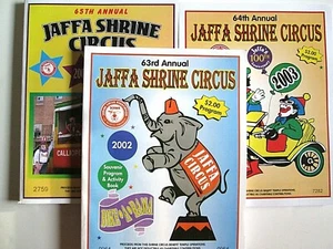 Jaffa Shrine Circus Program # 63, 64, 65 Lot of 3 Altoona PA 2002 2003 2004  - Picture 1 of 4