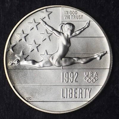 1992-P Mint State Olympic Gymnastics Modern Commemorative Half Dollar 50C - Image 1 of 2