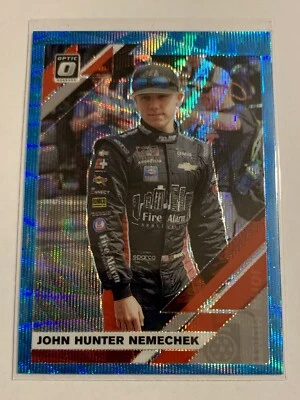 JOHN HUNTER NEMECHEK 2020 PANINI OPTIC CAROLINA BLUE WAVE PRIZM PARALLEL #55 - Image 1 of 4