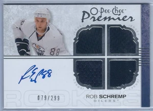 2007-2008 O-Pee-Chee Premier Hockey Rob Schremp Oilers Auto Jersey Karte #079/299 - Bild 1 von 2
